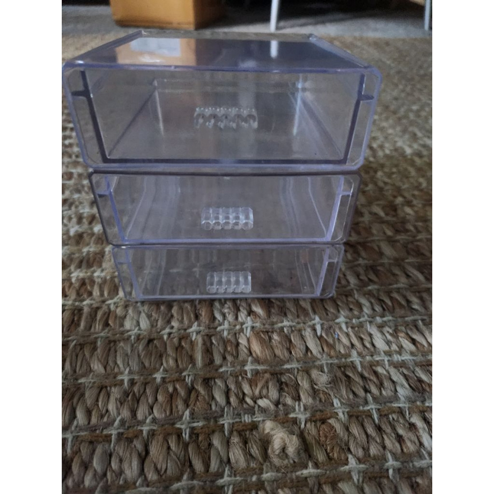 Seven Piece Unbranded Clear Acrylic Makeup Organizers/Storage One Size - Picture 7 of 10